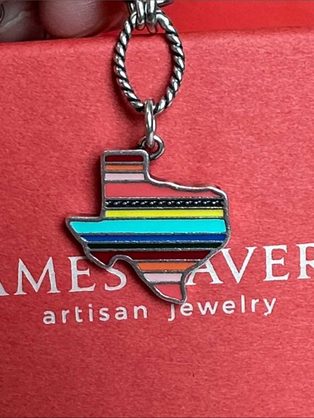 James Avery Texas enamel Serape charm